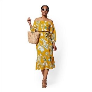 Cassidy Yellow Floral Dress | New with Tags